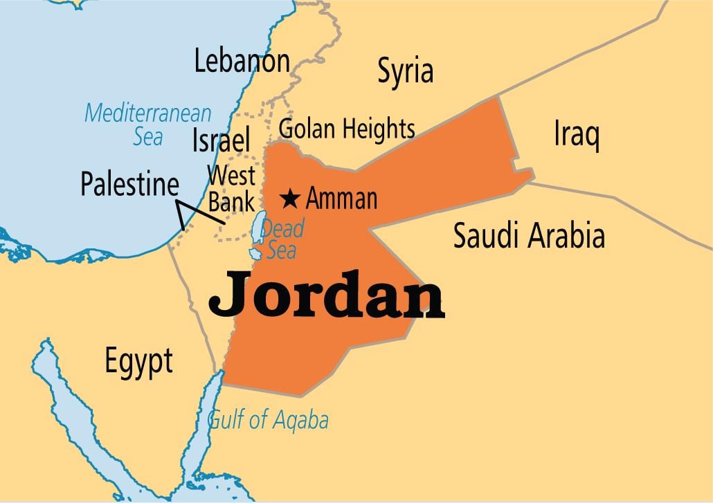 Jordan 지도 위치