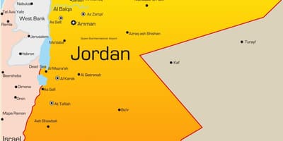지도의 요르단 middle east