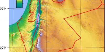지도 요르단의 지형